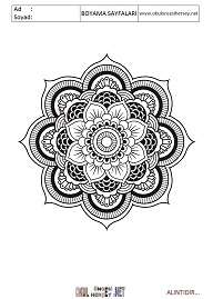 Mandala boyama sayfaları